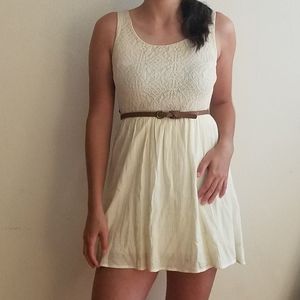 White lace skater dress